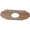 Ekena Millwork Chrysler Wood Fretwork Pierced Ceiling Medallion, Walnut, 36"W x 18"H x 9 1/2"ID x 3/8"T CMWP36X18X0375CSWA - alternate 2